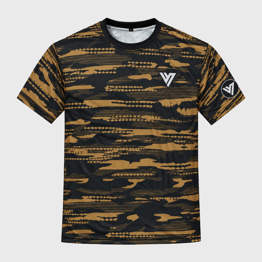 VEZRA Camo Z2 T-shirt Dye Sub - Yellow Gold