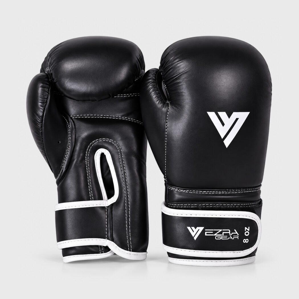 VEZRA Gear Junior Champ Kids Boxing Gloves – Black & White